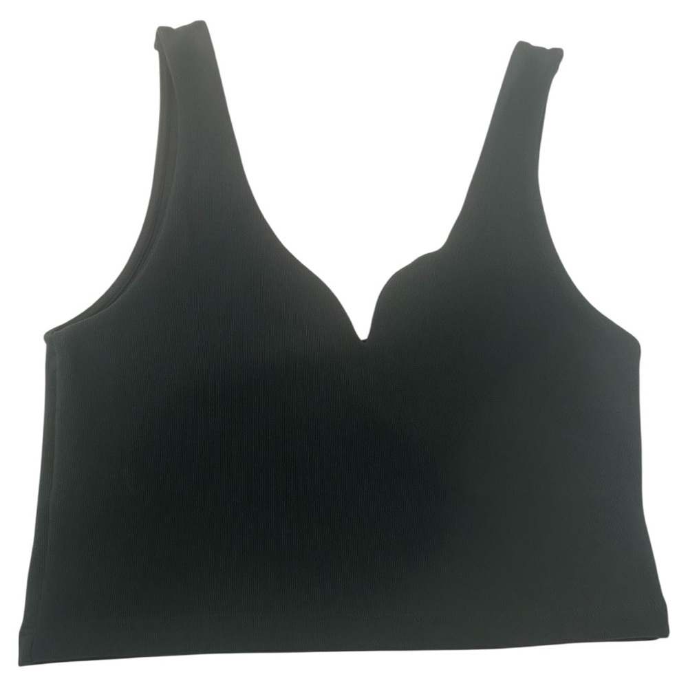 Zara NWT hunter green crop top v neck tank